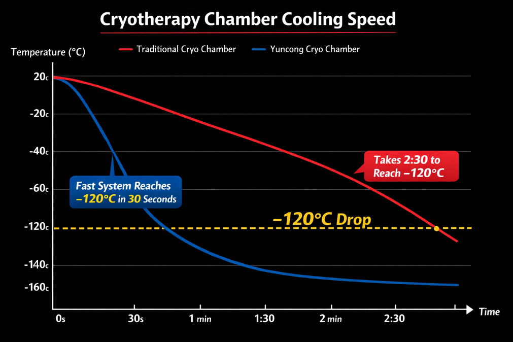 cryotherapy chamber cooling time