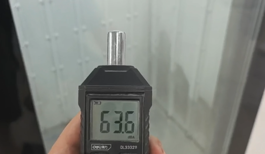 noise test of the cryo freeze chamber